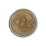 Moeda Colecionável Bitcoin Comemorativa Cor Dourado
