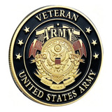 Moeda Comemorativa Challenge Coin Veterano U S Army Exército