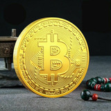 Moeda Comemorativa Metal Bitcoin