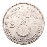 Moeda Da Alemanha 2 Reichsmark De Prata