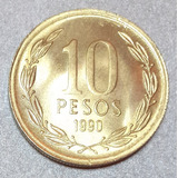 Moeda De 10 Pesos De 1990
