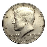 Moeda De Cobre Kennedy Half Dollar Fc Usa De 1776 - 1976 D
