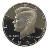 Moeda De Cobre Kennedy Half Dollar Proof. Fc 1991 S Usa