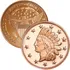 Moeda De Cobre Puro 999 Com 1 Onça Avdp Indian Head Fc (2)