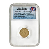 Moeda De Ouro Da Inglaterra Com 4 G De Ouro 917 De 1913