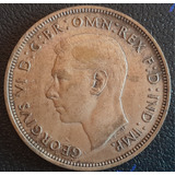 Moeda Grã Bretanha One Penny Jorge V I 1946 Bronze Frete 10