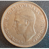 Moeda Grã Bretanha One Penny Jorge V I 1947 Bronze Frete 10