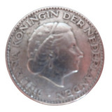 Moeda Holandesa Prata 1954 1 Gulden