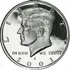 Moeda Kennedy Half 2001 Letra S Proof Espelhada Fc