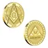 Moeda Maçonaria Maçom Freemason Fraternal Irmandade Dourado