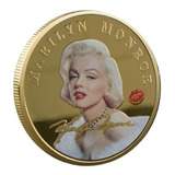 Moeda Marilyn Monroe Estrela Hollywood Dourada