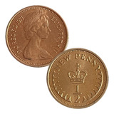 Moeda Oficial Inglaterra 1971 Half Penny Rainha Elizabeth Ii