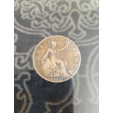 Moeda One Penny 1916 Geogious V Linda Peça! A031