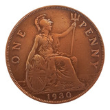 Moeda One Penny 1930 Inglaterra 230