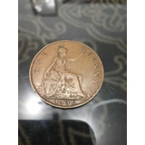 Moeda One Penny 1936 Rei George V Linda Peça Perfeita! A042