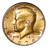 Moeda Ouro Kennedy Half Dollar Tripla Data Eua Fc 1979 