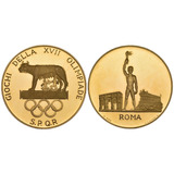 Moeda Rara Medalha De Ouro Olímpica