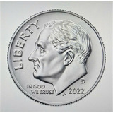 Moeda Roosevelt Dime 2022 Flor De Cunho Letra D