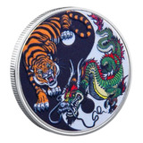 Moeda Tigre Dragao Chines