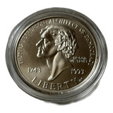 Moeda Usa Coleção 1 Dólar Prata 1993 Thomas Jefferson Fc A24