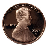 Moeda Usa One Cent Dólar Linconl Penny 2007s Americana A24