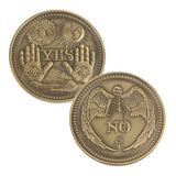 Moeda Yes Or No   Sim E Não   Moeda Cor Bronze