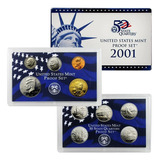 Moedas 2001 United States Mint Proof Set (com Certificado)