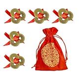 Moedas Chinesas Feng Shui Good Luck Coins Three Emperors Wealth And Talismans  5 Peças 