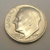 Moedas Roosevelt Dime 1977 Flor De Cunho Letra P