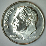 Moedas Roosevelt Dime 2009