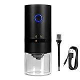 Moedor De Café Elétrico Grão Recarregável USB Portátil Ajuste Níveis De Moagem Preto