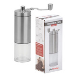 Moedor De Café Manual Inox Manivela Giratória Moer Grãos