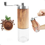 Moedor De Café Manual Madeira E Inox Ajuste Moagem Cerâmica