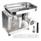 Moedor De Carne E Extrusor De Massas Inox Elétrico Bivolt Cricri Com 5 Trefilas Para Massa E 3 Moldes Para Biscoito Funil Em Aço Inox Para Linguiça Salame Embutidos Máquina De Massa Moer Picar
