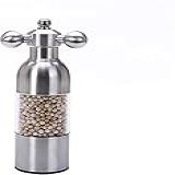 Moedor De Pimenta Manual Moinho De Sal E Pimenta Moedor De Torneira De Aço Inoxidável Em Forma De Válvula Moedor De Molho De Especiarias Moinho De Especiarias De Cozinha Com Aspereza Ajustável Cor 