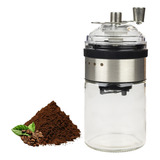 Moedor Manual De Café Moinho Cerâmica Aço Inox Vidro 300ml