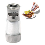 Moedor Sal E Pimenta Temperos Saleiro 5 Opções De Moagem Oxo Cor Transparente cinza inox