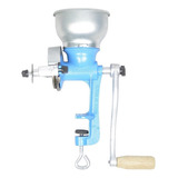 Moinho Maquina Manual Metal Moer Milho Cafe Grãos Cereais N5 Cor Azul