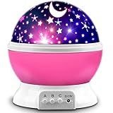MOKOQI Projetor Estrela Lâmpada De Luz Noturna Presentes Divertidos Para Meninas E Meninos De 1 A 4 A 6 A 14 Anos De Idade Projetor Giratório De Luz E Lua Para Decoração De Quarto De Crianças