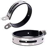 Mokuo Braçadeira Universal De Aço Inoxidável 2 Peças Clipe De Suporte De Exaustão Adequado Para A Maioria Dos Tubos De Escape De Motocicletas