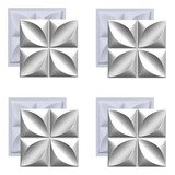 Molde 3d Para Gesso 4 Pçs Modelo Pétala 29 5 X 29 5cm Abs
