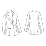 Molde Blazer Alfaiataria C forro Tm 38 44 By Marlene Mukai