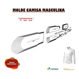 Molde Camisa Slim Manga Longa curta P Aog3 Frete Gratis