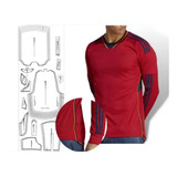 Molde Camiseta Fut Masculina Modelagem diversos Correios