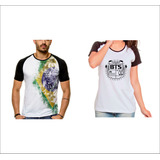 Molde Camiseta Raglan Masculina E Feminina Gab Sublimação
