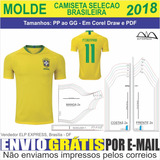 Molde Camiseta Seleção Brasileira 2018