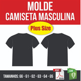 Molde Camiseta Tradicional Masculina Plus Size