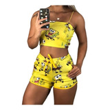 Molde Conjunto Feminino Verão Top De Alças Short