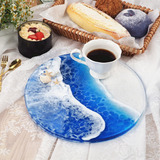 Molde De Epóxi De Resina Diy Coaster Tray Circle Silicone Mo