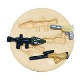 Molde De Silicone Armas Rifle Lançador De Foguetes Jogos Fps